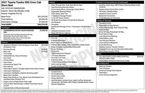 2021 Toyota Tundra SR5