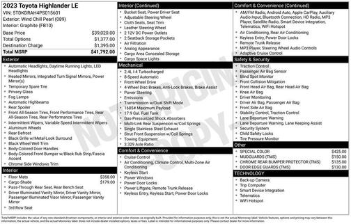 2023 Toyota Highlander LE