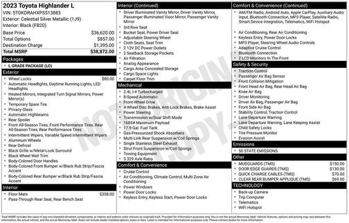 2023 Toyota Highlander L