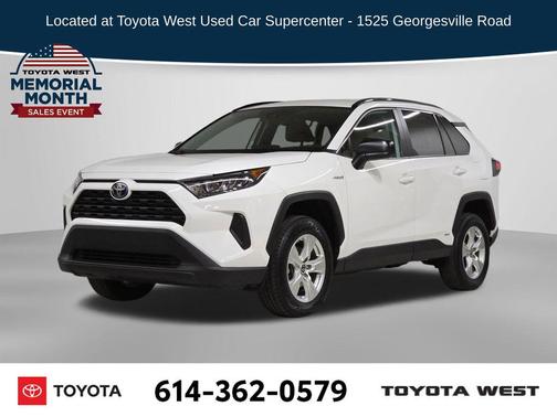 Super White 2021 Toyota RAV4 Hybrid LE