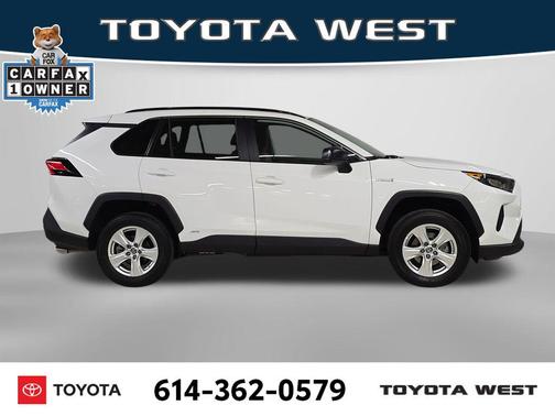 Super White 2021 Toyota RAV4 Hybrid LE