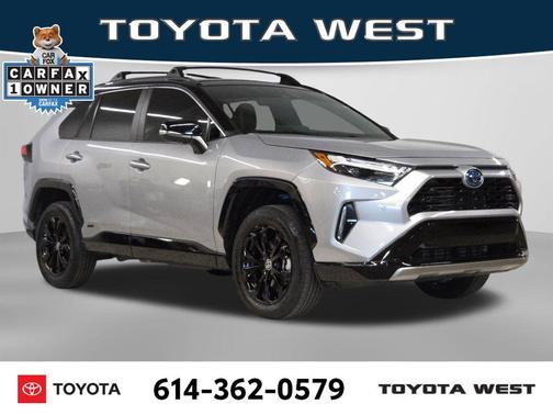 Silver Sky Metallic/Midnight Black Metallic 2024 Toyota RAV4 Hybrid SE