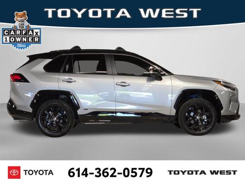 Silver Sky Metallic/Midnight Black Metallic 2024 Toyota RAV4 Hybrid SE
