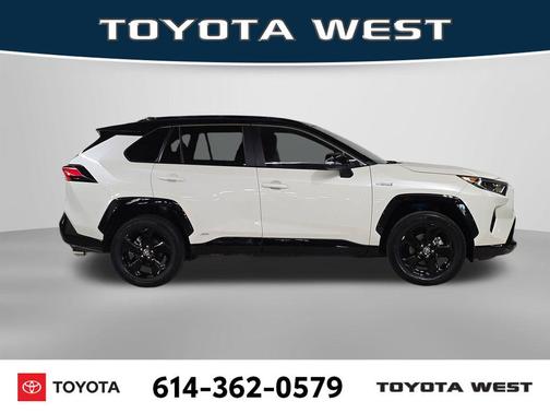 Blizzard Pearl w/Midnight Black Roof 2020 Toyota RAV4 Hybrid SE