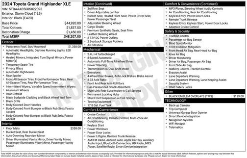 2024 Toyota Grand Highlander XLE