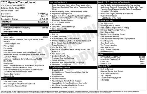 2020 Hyundai TUCSON Limited