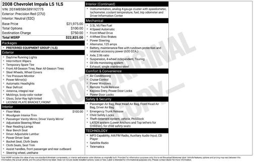 Precision Red 2008 Chevrolet Impala LS