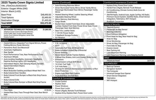 2025 Toyota Crown Signia Limited