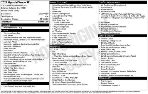 2021 Hyundai VENUE SEL