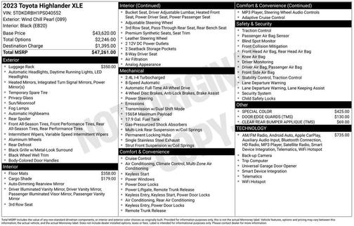 2023 Toyota Highlander XLE