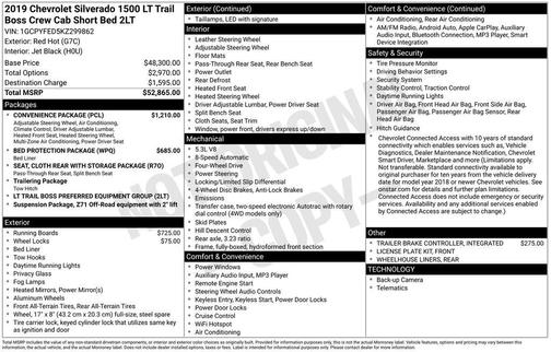 2019 Chevrolet Silverado 1500 LT Trail Boss