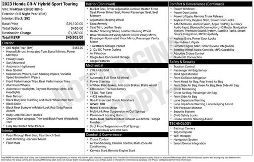 2023 Honda CR-V Hybrid Sport Touring AWD