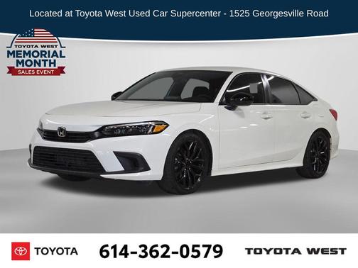 Platinum White Pearl 2023 Honda Civic Sport