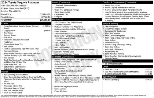 2024 Toyota Sequoia Platinum