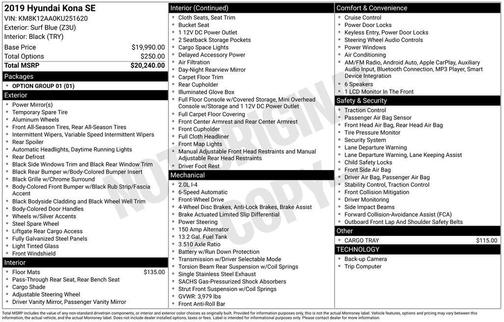 2019 Hyundai KONA SE