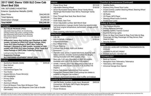 2017 GMC Sierra 1500 SLE