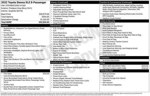 2022 Toyota Sienna XLE