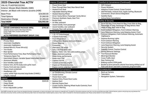 2025 Chevrolet Trax FWD ACTIV