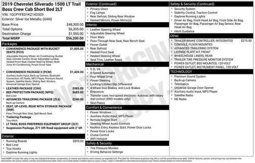 2019 Chevrolet Silverado 1500 LT Trail Boss