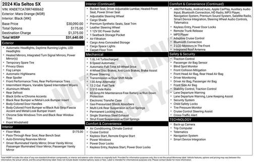 2024 Kia Seltos SX Turbo
