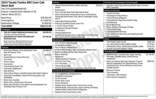 Celestial Silver Metallic 2023 Toyota Tundra SR5