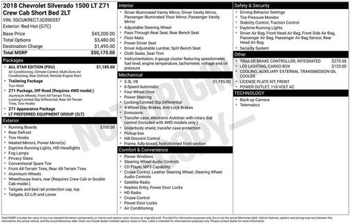 2018 Chevrolet Silverado 1500 2LT