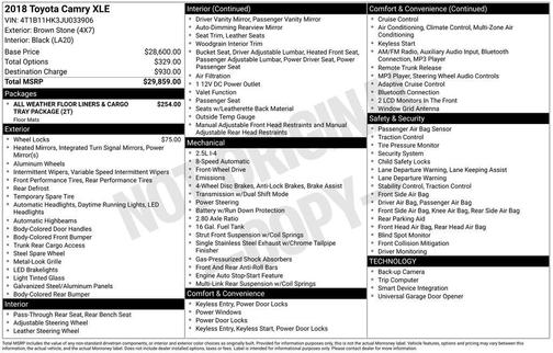 2018 Toyota Camry XLE