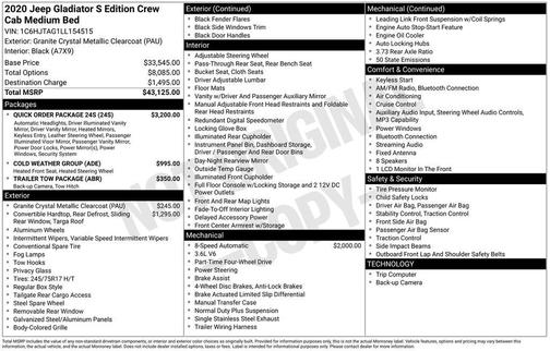 2020 Jeep Gladiator Sport S