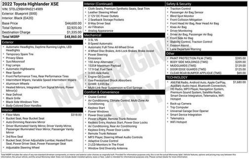 2022 Toyota Highlander XSE