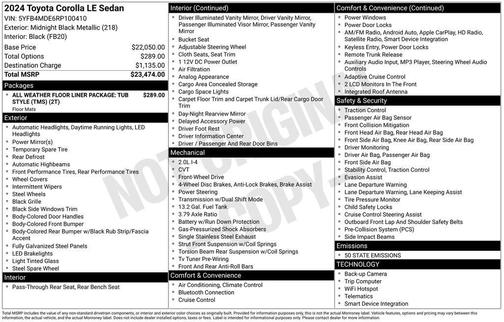 2024 Toyota Corolla LE