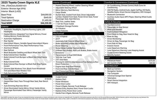 2025 Toyota Crown Signia XLE