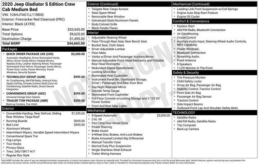 2020 Jeep Gladiator Sport S