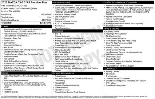 2023 Mazda CX-5 2.5 S Premium Plus Package