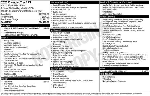 2025 Chevrolet Trax FWD 1RS