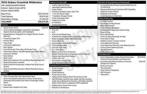 2024 Subaru Crosstrek Wilderness