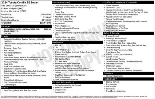 2024 Toyota Corolla SE