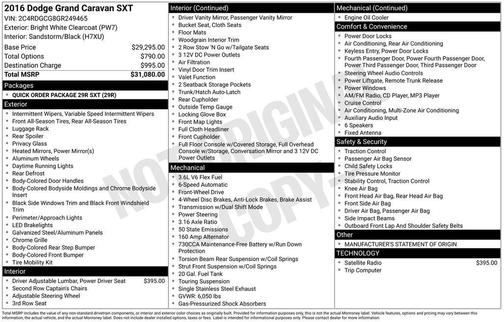 2016 Dodge Grand Caravan SXT
