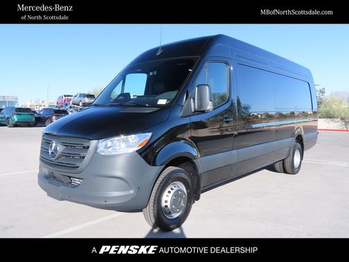 Jet Black 2025 Mercedes-Benz Sprinter 3500 Cargo 170 WB