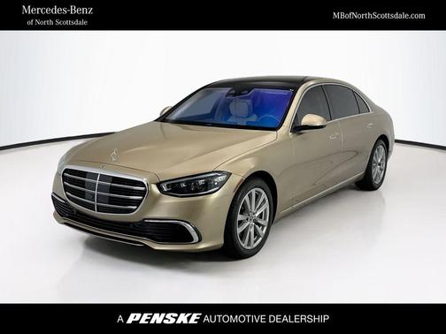 Gold 2023 Mercedes-Benz S-Class 4MATIC