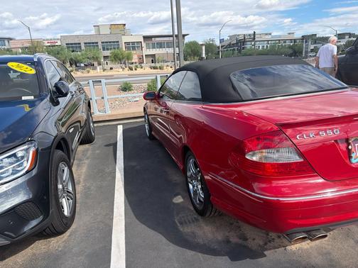 Red 2008 Mercedes-Benz CLK-Class CLK 550