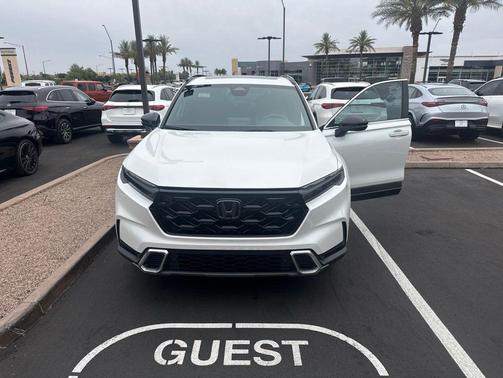 Platinum White 2024 Honda CR-V Hybrid Sport Touring AWD