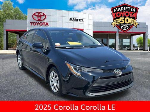Midnight Black Metallic 2025 Toyota Corolla LE