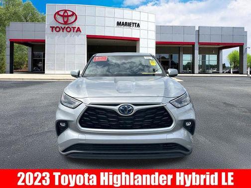 Celestial Silver Metallic 2023 Toyota Highlander Hybrid LE