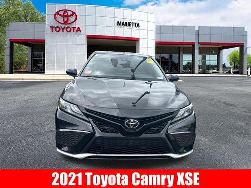 Midnight Black Metallic 2021 Toyota Camry XSE