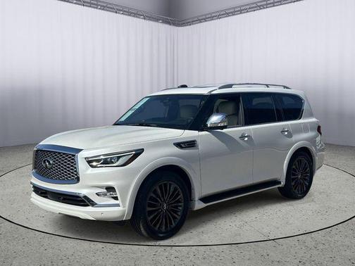Moonstone White 2023 INFINITI QX80 SENSORY AWD