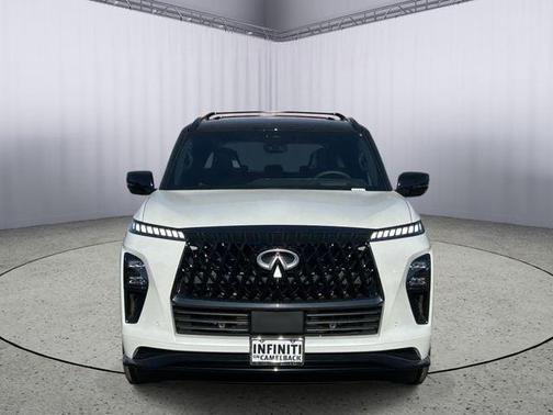 Radiant White/Black Obsidian 2026 INFINITI QX80 SPORT AWD