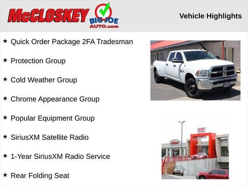 2018 RAM 3500 Tradesman Crew Cab 4x4 8' Box