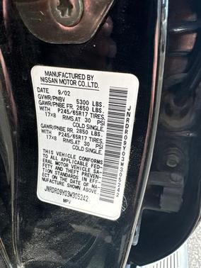 Black Obsidian 2003 INFINITI QX4