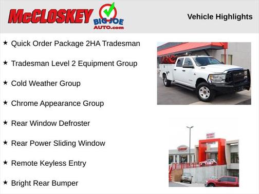 2019 RAM 3500 Tradesman Crew Cab 4x4 8' Box
