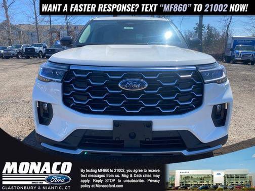 Star White Metallic Tri-Coat 2026 Ford Explorer Platinum